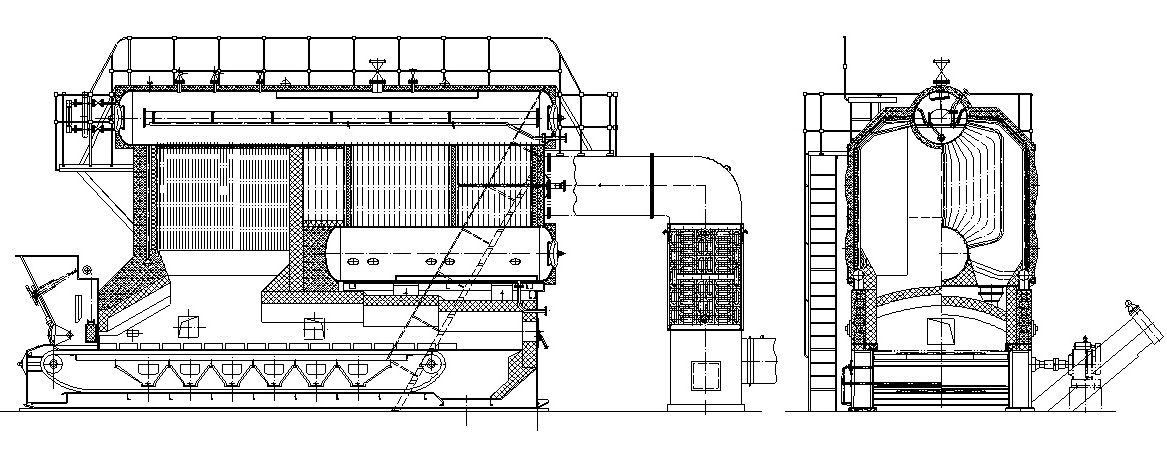 SZL Double Drum Water Tube Hot Water Boiler