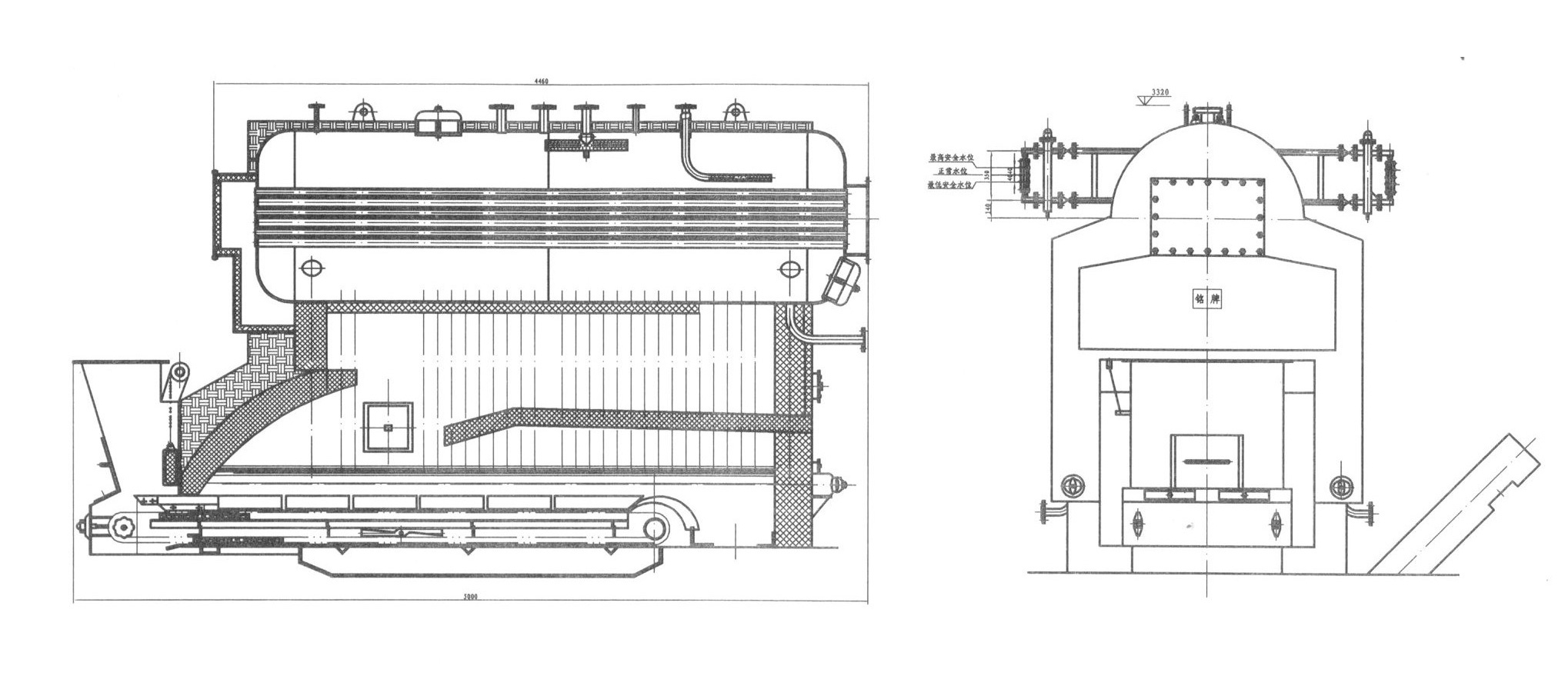 DZL Coal Fired Chain Grate Hot Water Boiler