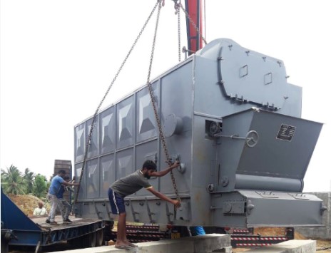 6 ton Biomass Fired Steam Boiler Installing on Site for Sri Lanka