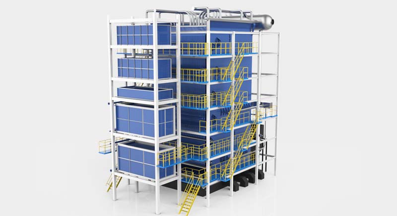 DHL Coal Fired Corner Tube Steam Boiler