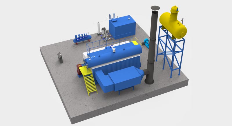 SZS Natural Gas Water Tube Steam Boiler