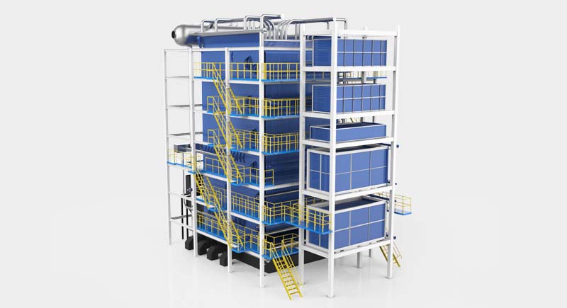 DHL Biomass Fired Corner Tube Steam Boiler